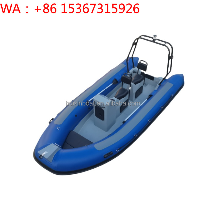 Fishing Boat Outboard Motor - 4.8m RIB480 Rigid Fiberglass Inflatable Yacht