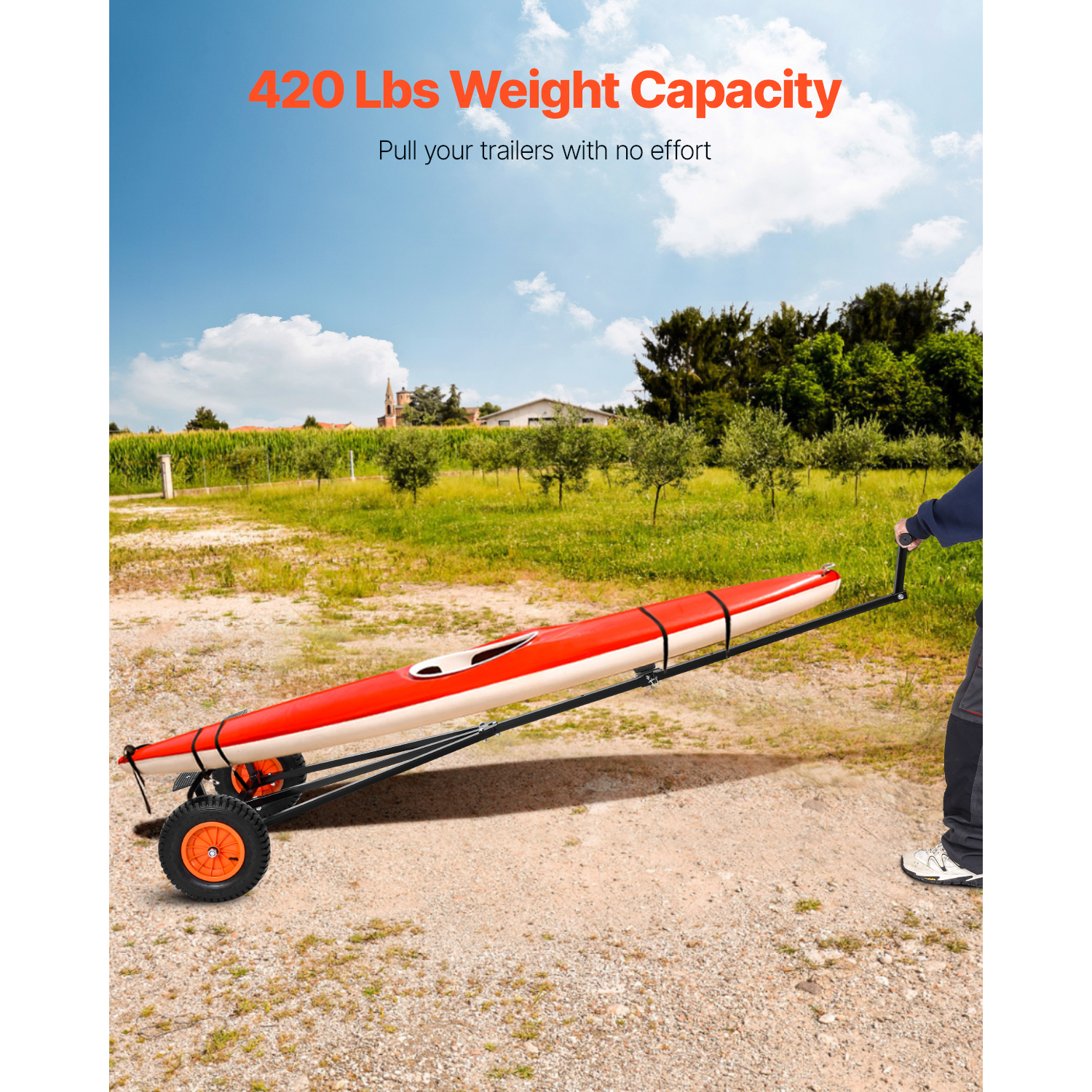 SucceBuy 420lbs Boat Trailer D - Fishing Boat Oar ulasan dan harga