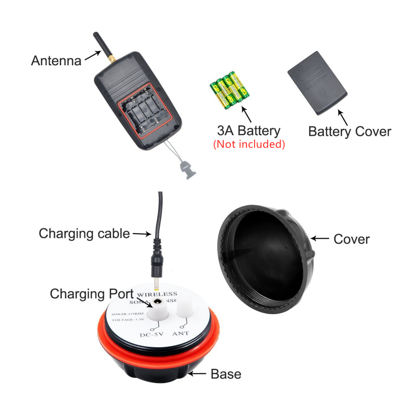 Sonar Sensor LCD Fish Finder 4 - Fishing Boat Depth Finder ulasan dan harga